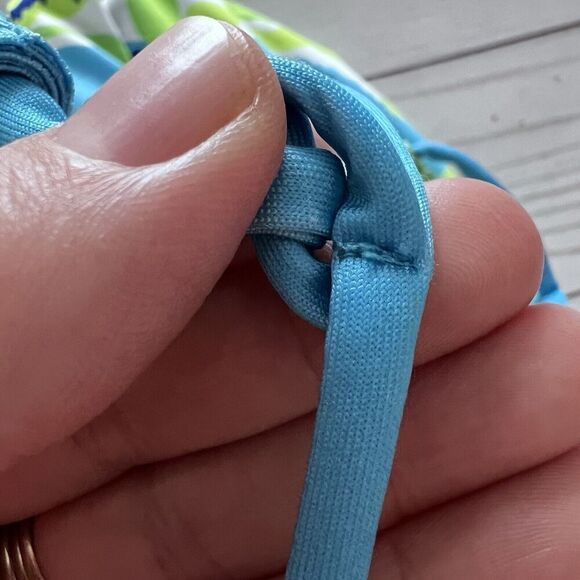 EUC Gretchen Scott Tassel Tie Sleeveless Dress In Blue And Green Size M - Picture 10 of 12